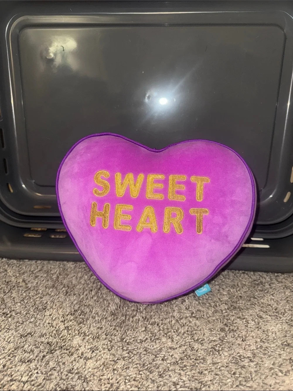 Sweet Heart Purple Heart-Shaped Throw Pillow - Plush Accent Cushion